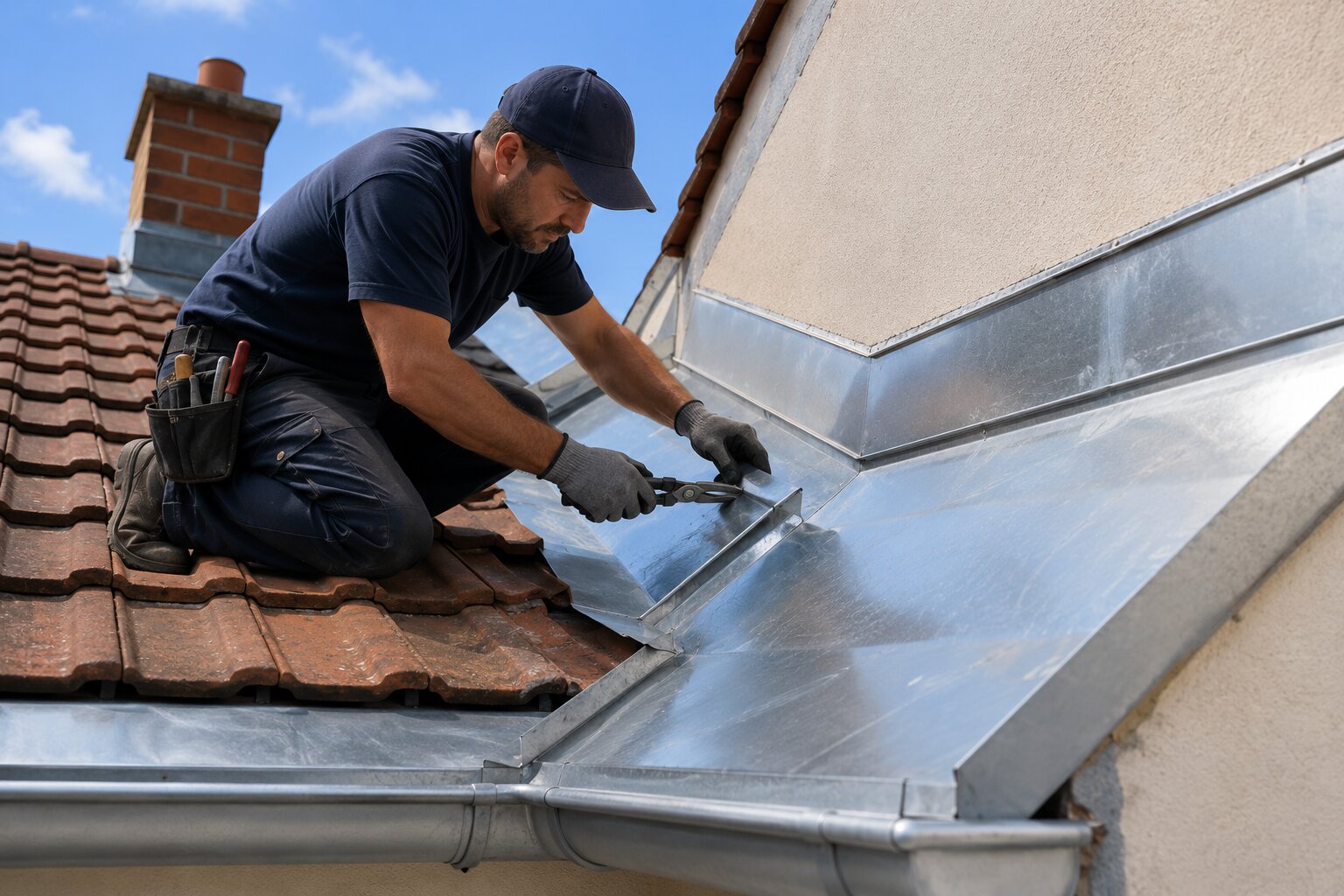 Photo professionnelle illustrant le service Zingueur à Lille et dans les Hauts-de-France
